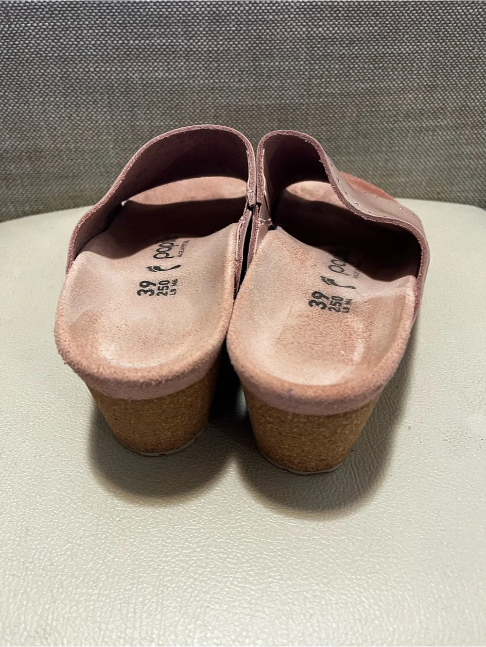 Papillio By Birkenstock Namica Pink  Cork Wedge Slide Sandals Women’s Size 39